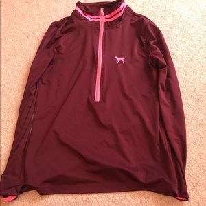 Pink quarter zip